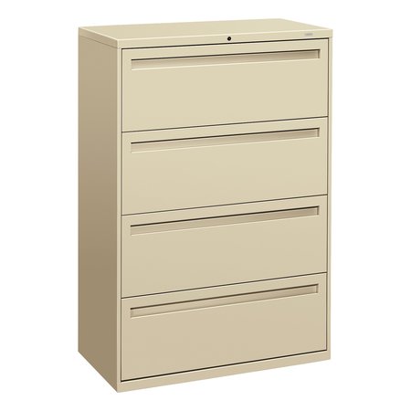 Hon 36" W 4 Drawer File Cabinet, Putty, A4/Legal/Letter H784.L.L